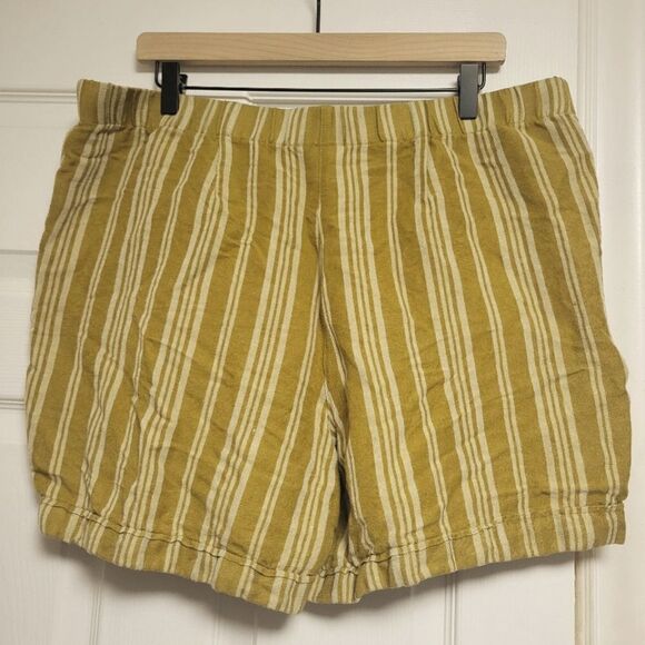 J Jill linen striped shorts, size Large - Picture 2 of 9